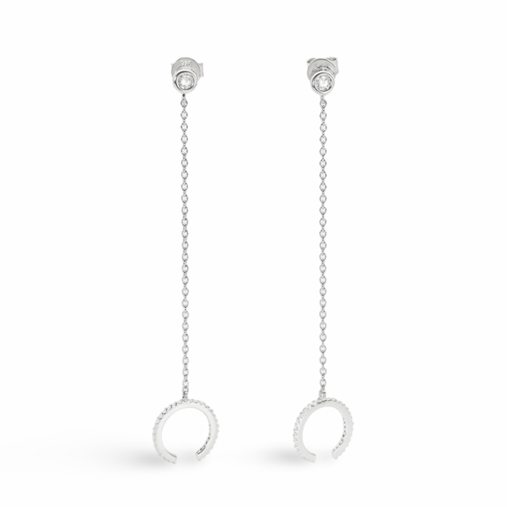 Earrings - cuff Silver